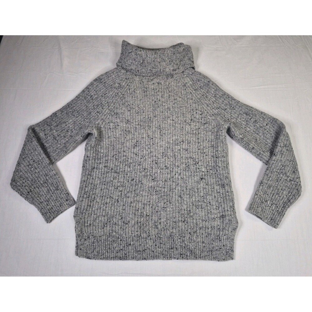 J. Crew Mercantile Sweater Women's Size Small Gray Lambswool Blend Turtle Neck